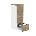 Arquivo De Madeira 4 Gavetas Of04gp25 Branco/noce Natualle