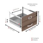 Arquivo De Madeira 4 Gavetas Of04gp25 Walnut