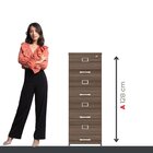 Arquivo De Madeira 4 Gavetas Of04gp25 Walnut