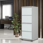 Arquivo De Madeira 4 Gavetas Pandin P25 - Cinza