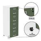 Arquivo Madeira 04 Gavetas Of04gp25 Branco/salvia