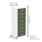 Arquivo Madeira 04 Gavetas Of04gp25 Branco/salvia