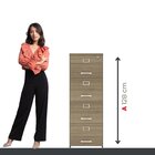 Arquivo Madeira 04 Gavetas Of04gp25 Salvia/noce Naturalle