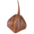 Arraia Marchetada Em Madeira Itaúba Preta 38cm - Etnia Baré