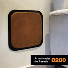 Arranhador De Parede Para Pet Gato Premium Quadrado Mdf Preto