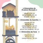 Arranhador Para Gatos 3 Andares Com Casinha E Rede Ld Pet  Pr