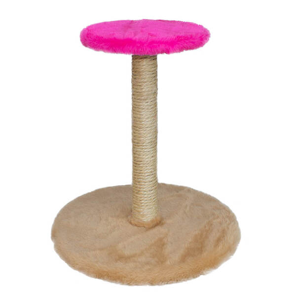 Arranhador Para Gatos Com Duas Bases Rosa E Bege Lilies Móveis