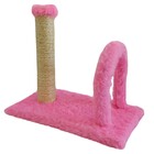 Arranhador Para Gatos Mini Poste Com Obstáculo Ld Pet  Rosa