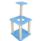 Arranhador Para Gatos Peluciado Brinquedo Azul Lilies Móveis