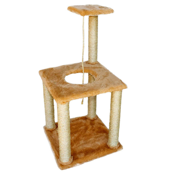 Arranhador Para Gatos Peluciado Brinquedo Caramelo Lilies Móv