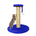 Arranhador Para Gatos Torre 55x51cm Peluciado Com Sisal Azul