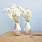 Arranjo Artificial De Flores Campo No Vaso Prateado Pequeno -