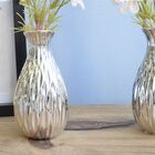 Arranjo Artificial De Flores Campo No Vaso Prateado Pequeno -