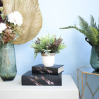 Arranjo Artificial De Samambaia No Vaso De Cerâmica Branco P