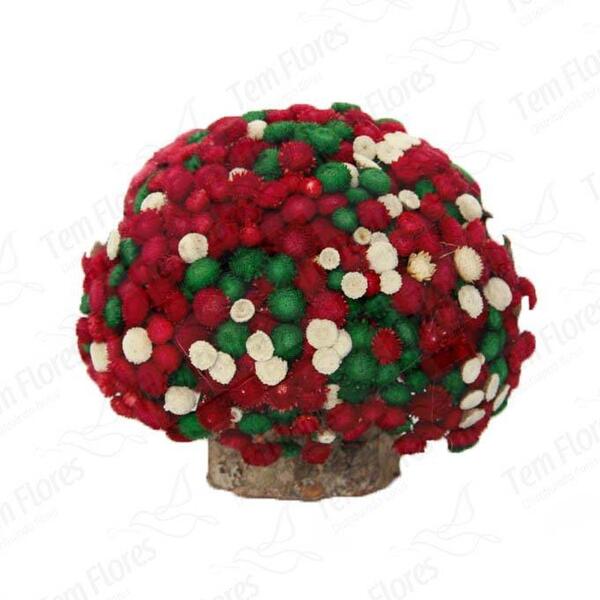 Arranjo Bola Média Artesanal Flores Secas