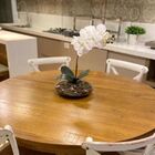 Arranjo Centro De Mesa Orquídea Branca Artificial Vaso Grande