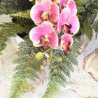 Arranjo De Flor Artificial Com Seis Orquídeas Rosas No Vaso R