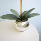 Arranjo De Orquídea Artificial Branca No Vaso Decorativo Prat