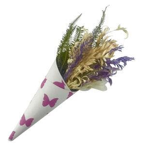 Arranjo Em Formato De Cone Com Flores Desidratadas Lilás | Leroy Merlin