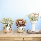 Arranjo Folhas Artificiais De Eucalipto No Vaso Rose Gold Gra