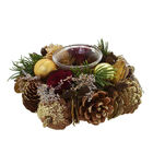 Arranjo Natalino Com Castiçal Celebrar Dourado 15cm Espressio