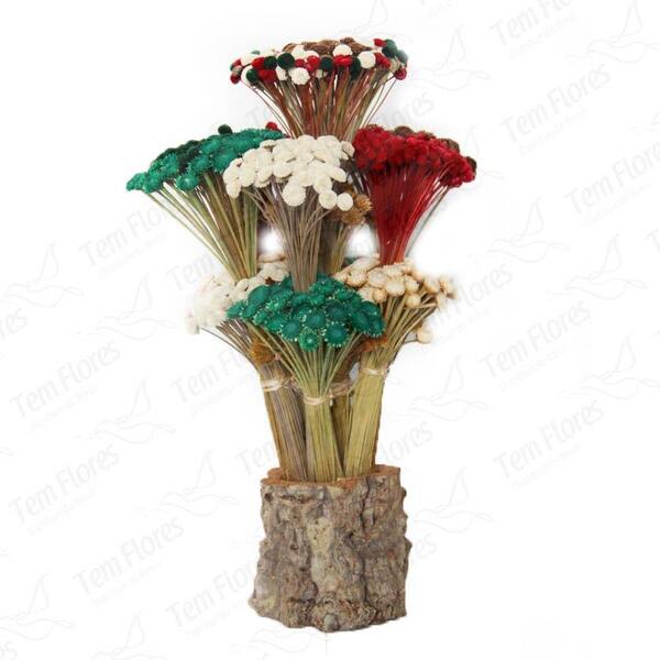 Arranjo Pendão Artesanal Desidratado Flores Secas