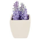 Arranjo Vaso Cerâmica Lavanda 7x7x15 cm