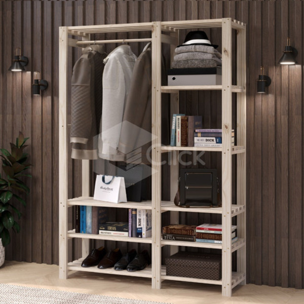 Arrara Para Roupa  Para Quarto  Oito Prateleira