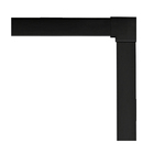 Arremate para Janela de Correr Alumínio Pintado 210x80cm 4,2cm Preto Fosco CRV