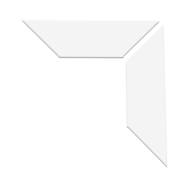 Arremate para Janela de Correr Alumínio Pintado 50x50cm 8cm Branco Brilhante CRV