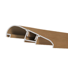 Arremate para Porta Pivotante Alumínio Pintado Amadeirado 2,15x1,20m Linha Sociale 3A Alumínio