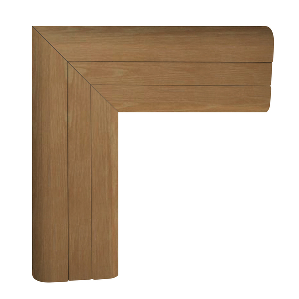 Arremate para Porta Pivotante Alumínio Pintado Amadeirado 2,35x1,20m Linha Sociale 3A Alumínio