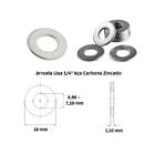 Arruela Lisa 1/4 - 50 Uni (kit)