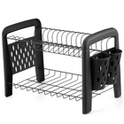 Arthi Escorredor De Pratos Duplo Desmontável 15 Pratos Preto