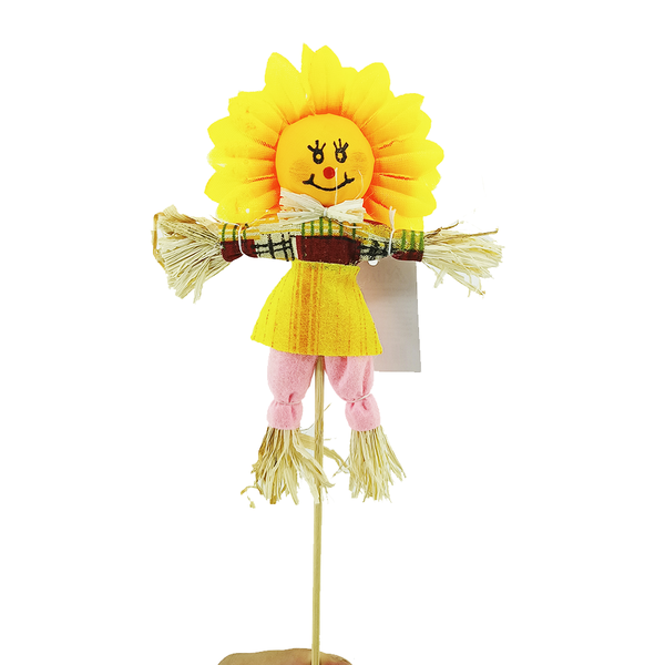 Artigo Decorativo Enfeite De Espantalho Girassol