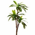 Árvore Artificial Frangipani Com 3 Troncos E Folhas Toque Rea