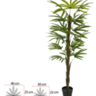 Árvore Artificial Palmeira Raphis Real Toque X18 Verde 1,50cm