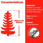 Árvore De Natal Com Neve 200 Galhos 1,5m  - Casambiente Natal