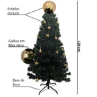 Arvore De Natal Fibra Ótica 1 Metro 50 Cm Natalino Branco Que