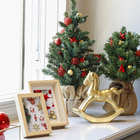 Árvore de Natal Mini Pinheiro 75cm Plástico Verde 80 Galhos Cromus