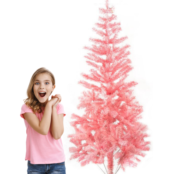 Arvore De Natal Rosa Com 1,80 Metros E 320 Galhos