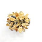 Árvore De Pedra Citrino Base Ametista 10cm - Prosperidade