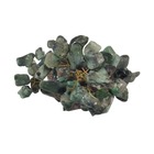 Árvore De Pedra Esmeralda Base Ametista Tronco Dourado 13cm