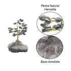 Árvore De Pedra Hematita Base Ametista 10cm - Amigos