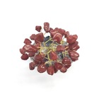 Árvore De Pedra Jaspe Vermelho Base Ametista 10cm - Saúde