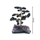 Árvore De Pedra Ônix Base Ametista 10cm - Trabalho