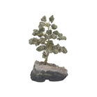 Árvore De Pedra Pirita Base Ametista 10cm - Sucesso