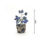 Árvore De Pedra Quartzo Azul Base Mix De Cristais 9cm