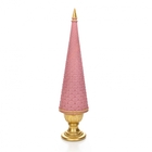 Árvore Decorativa De Natal Em Resina Rosa E Dourado 45 Cm F04