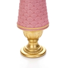 Árvore Decorativa De Natal Em Resina Rosa E Dourado 45 Cm F04